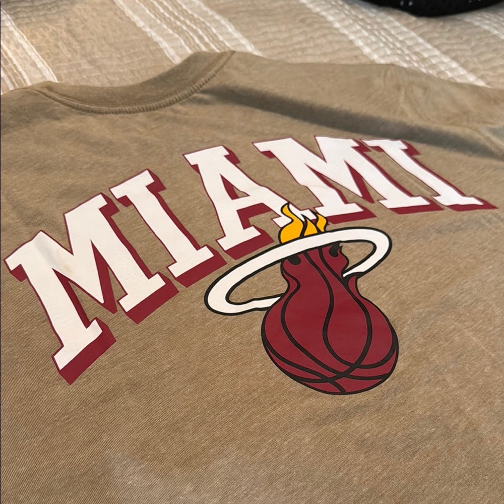 Miami Heat Tan Short Sleeve Tee